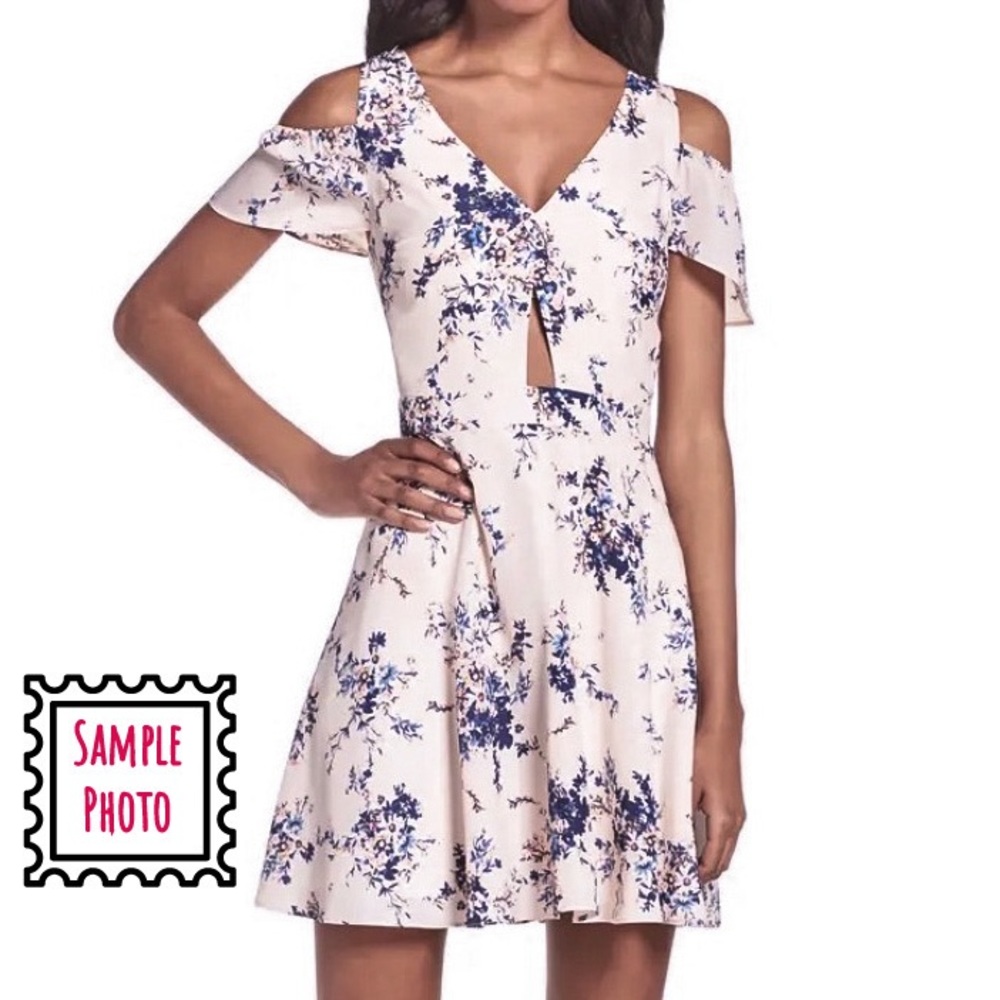 Floral Print Cold Shoulder Dress | Ali & Jay